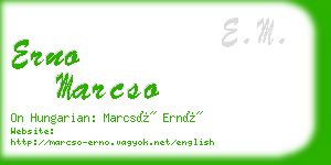 erno marcso business card